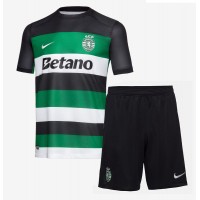 Echipament fotbal Sporting CP Tricou Acasa 2024-25 pentru copii maneca scurta (+ Pantaloni scurti)